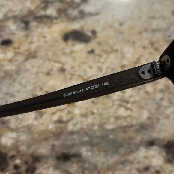 Authentic Allyn Scura Legend Black and Clear Eyeglasses Frame 47mm Made in Japan - Picture 5 of 5